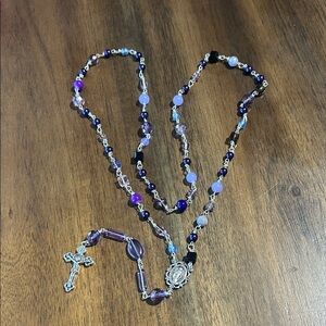 Handcrafted Purple Beaded Rosary